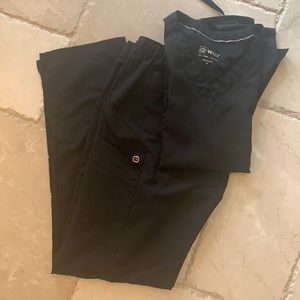 WonderWink women’s scrub set Small BLACK